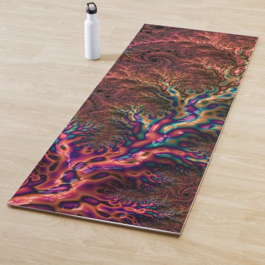 Psychedelisches Groovy Trippy Funky Colorful Frakt Yogamatte (Beispiel)