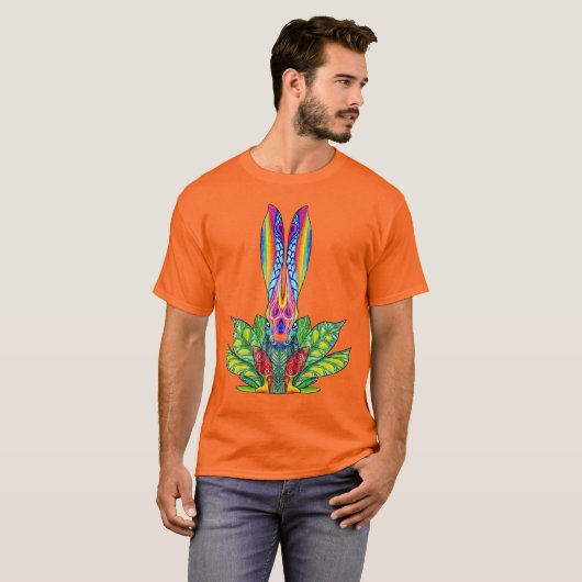Psychedelisches Häschen T-Shirt (Vorne ganz)