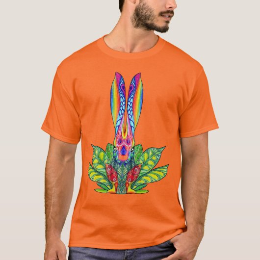 Psychedelisches Häschen T-Shirt (Vorderseite)