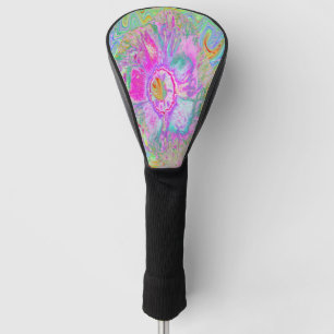Psychedelisches heißes Rosa und Ultra-Violett Hibi Golf Headcover