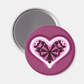 Psychedelisches Herz Magnet (Vorderseite/Rückseite)