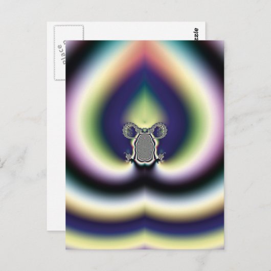 Psychedelisches Herz Postkarte (Vorne/Hinten)