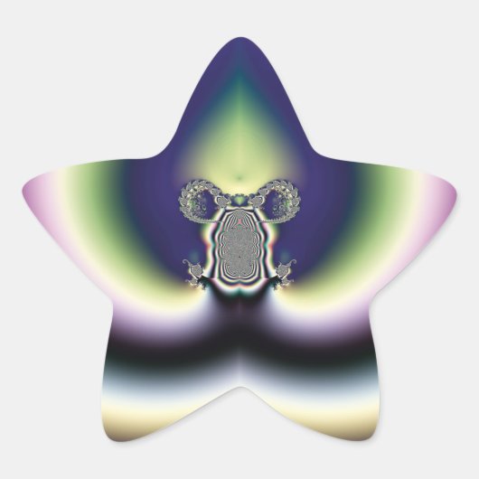 Psychedelisches Herz Stern-Aufkleber (Vorderseite)