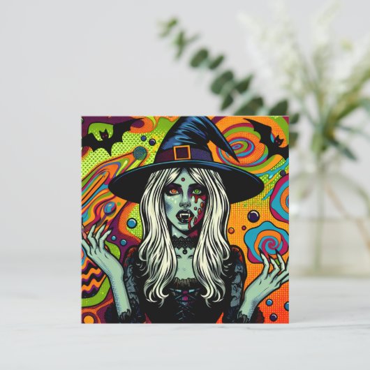 Psychedelisches HexenHalloween-Party (Stehend Vorderseite)