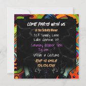 Psychedelisches HexenHalloween-Party (Rückseite)