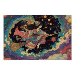 psychedelisches Hexenplakat Poster