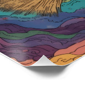psychedelisches Hexenplakat Poster (Ecke)