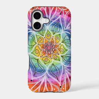 Psychedelisches Hippie-Blumen-Mandala iPhone 11 Ca