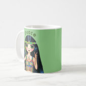 Psychedelisches Hippie Chick Peace Sign Headband 1 Kaffeetasse (Vorderseite Links)