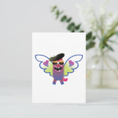 Psychedelisches Hippie-Engelmonster Postkarte (Stehend Vorderseite)