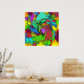 Psychedelisches Hippie Poster (Küche)