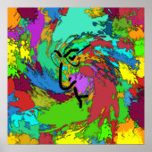 Psychedelisches Hippie Poster (Vorne)