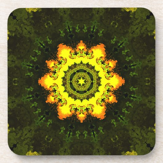 Psychedelisches Hippie-Untersetzer-Set Getränkeuntersetzer (Vorderseite)