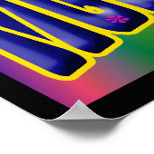 Psychedelisches Hippiefest-Musikposter Poster (Ecke)