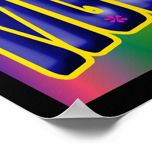 Psychedelisches Hippiefest-Musikposter Poster (Ecke)