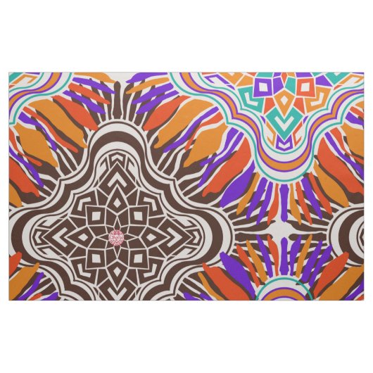psychedelisches Hippiemuster Stoff (Fat Quarter (45,7 x 55,9 cm))