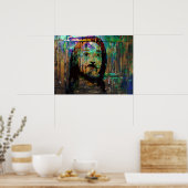 Psychedelisches Jesusposter Poster (Küche)