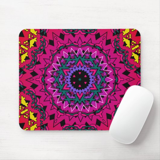 Psychedelisches Kaleidoskop-Artwork:Mousepad Mousepad (Mit Mouse)
