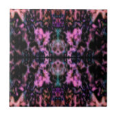 Psychedelisches Kaleidoskopmuster Fliese (Vorderseite)