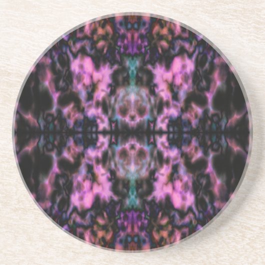 Psychedelisches Kaleidoskopmuster Getränkeuntersetzer (Vorne)