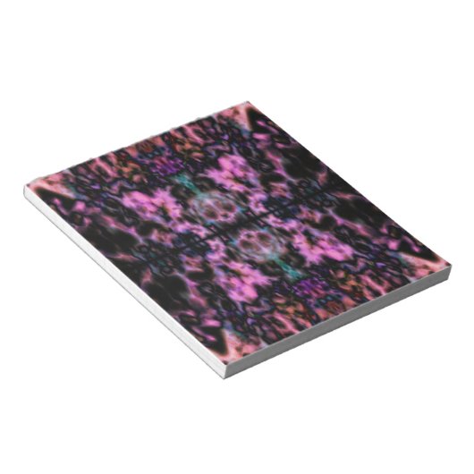 Psychedelisches Kaleidoskopmuster Notizblock (angewinkelt)