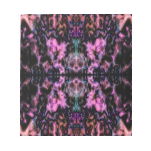 Psychedelisches Kaleidoskopmuster Notizblock (Vorderseite)