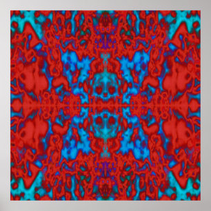 Psychedelisches Kaleidoskopmuster Poster