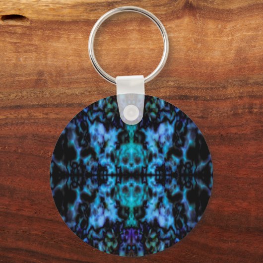 Psychedelisches Kaleidoskopmuster Schlüsselanhänger (Vorderseite)