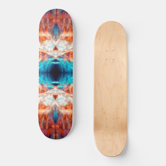 Psychedelisches Kaleidoskopmuster Skateboard (Vorderseite)