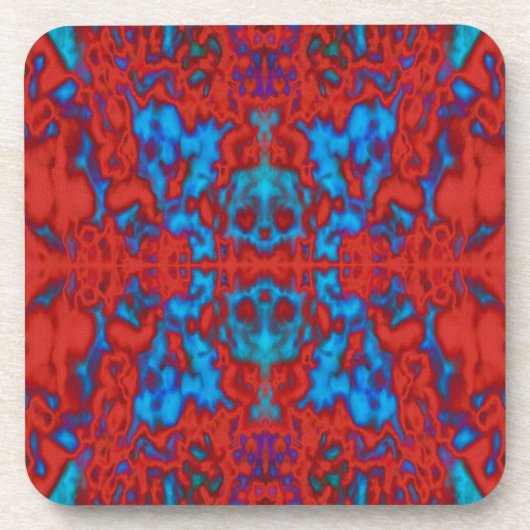 Psychedelisches Kaleidoskopmuster Untersetzer (Vorderseite)