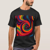 Psychedelisches Kunstdesign - Farbmuster drehen T-Shirt (Vorderseite)