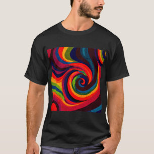 Psychedelisches Kunstdesign - Farbmuster drehen T-Shirt