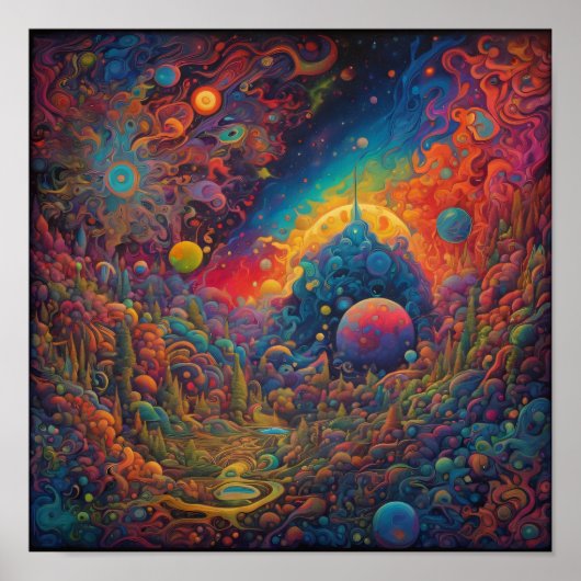 Psychedelisches Land des Unbekannten Poster (Vorne)