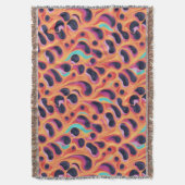 Psychedelisches Lila und orangefarbenes Abstraktes Decke (Vorderseite Vertikal)