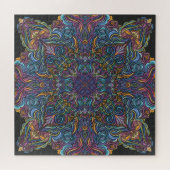 Psychedelisches Mandala Puzzle (Horizontal)