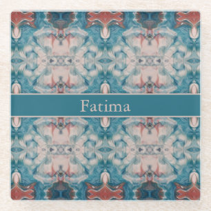 Psychedelisches Marmordesign anpassbar Glasuntersetzer