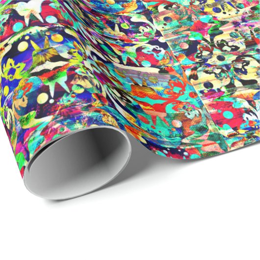 PSYCHEDELISCHES MattPackpapier Geschenkpapier (Rolleneckpunkt)