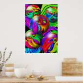 Psychedelisches Meltdown-Poster Poster (Küche)