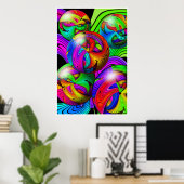 Psychedelisches Meltdown-Poster Poster (Heimbüro)