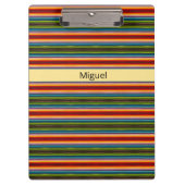 Psychedelisches mexikanisches Muster, anpassbar Klemmbrett (Vorderseite)