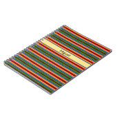 Psychedelisches mexikanisches Muster, anpassbar Notizblock (Linke Seite)