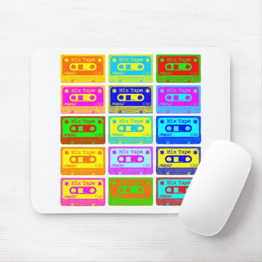 Psychedelisches Mix-Tape Mousepad (Mit Mouse)