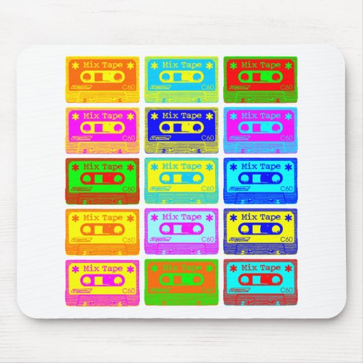 Psychedelisches Mix-Tape Mousepad (Vorne)