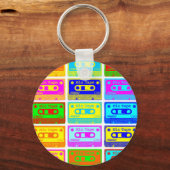 Psychedelisches Mix-Tape Schlüsselanhänger (Vorderseite)