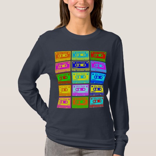 Psychedelisches Mix-Tape T-Shirt (Vorderseite)