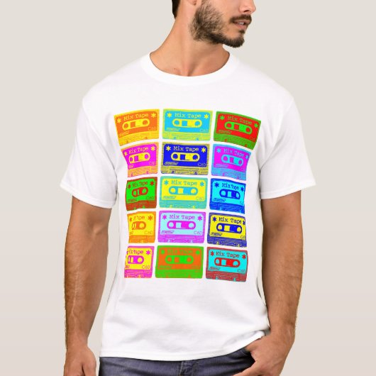 Psychedelisches Mix-Tape T-Shirt (Vorderseite)