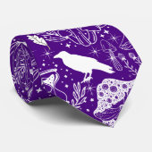 Psychedelisches Mushroom-Muster 2D.BW.b D Lila BG Krawatte (Gerollt)