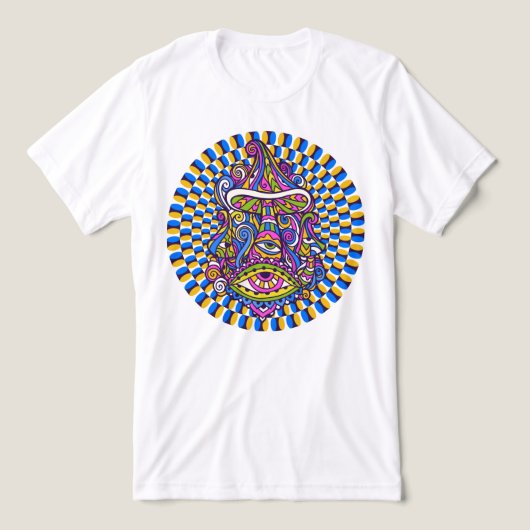 Psychedelisches Mushroom Swirl Unisex T-Shirt Tri-Blend Shirt (Design Vorderseite)
