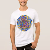 Psychedelisches Mushroom Swirl Unisex T-Shirt Tri-Blend Shirt (Vorderseite)