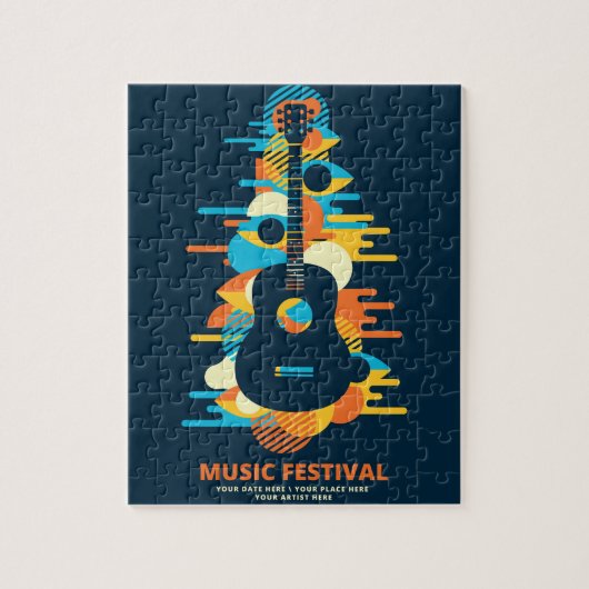 Psychedelisches Musikkonzert Puzzle (Vertikal)